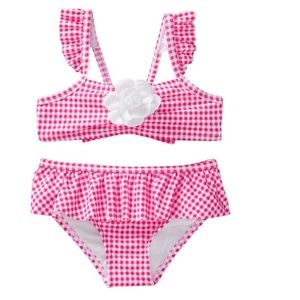 Janie & Jack: Fuchsia Gingham 2-Piece Swimsuit